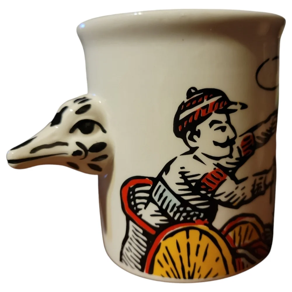 Vtg Shanky's Shireman Whip Cup Mug Racing Ostrich Celtic IRISH LIQUOR Spirits